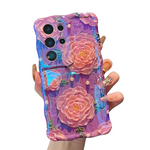 Case for Samsung Galaxy S24 Ultra – Colorful Retro Oil Painting Floral Peony