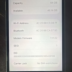 Apple iPhone SE 64GB White Verizon LTE Network Unlocked A15 Bionic 12MP