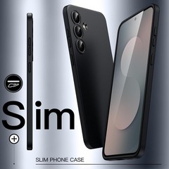 Flexible Slim Fit TPU Case for Samsung Galaxy S25 FE, Shockproof Matte Black Cov
