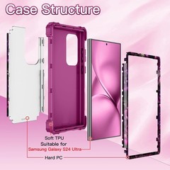for Galaxy S24 Ultra 5G Case Shockproof Heavy Duty Rugged Hybrid Protective Cove