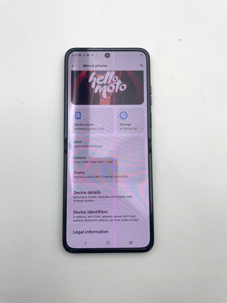 Defective Motorola Moto Razr Plus 5G (2023) 256GB XT2321-3 (Unlocked) – READ