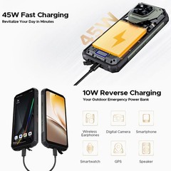 DOOGEE V Max LR 5G Rugged Phone Android 15 Mobile Waterproof Rangefinder Global