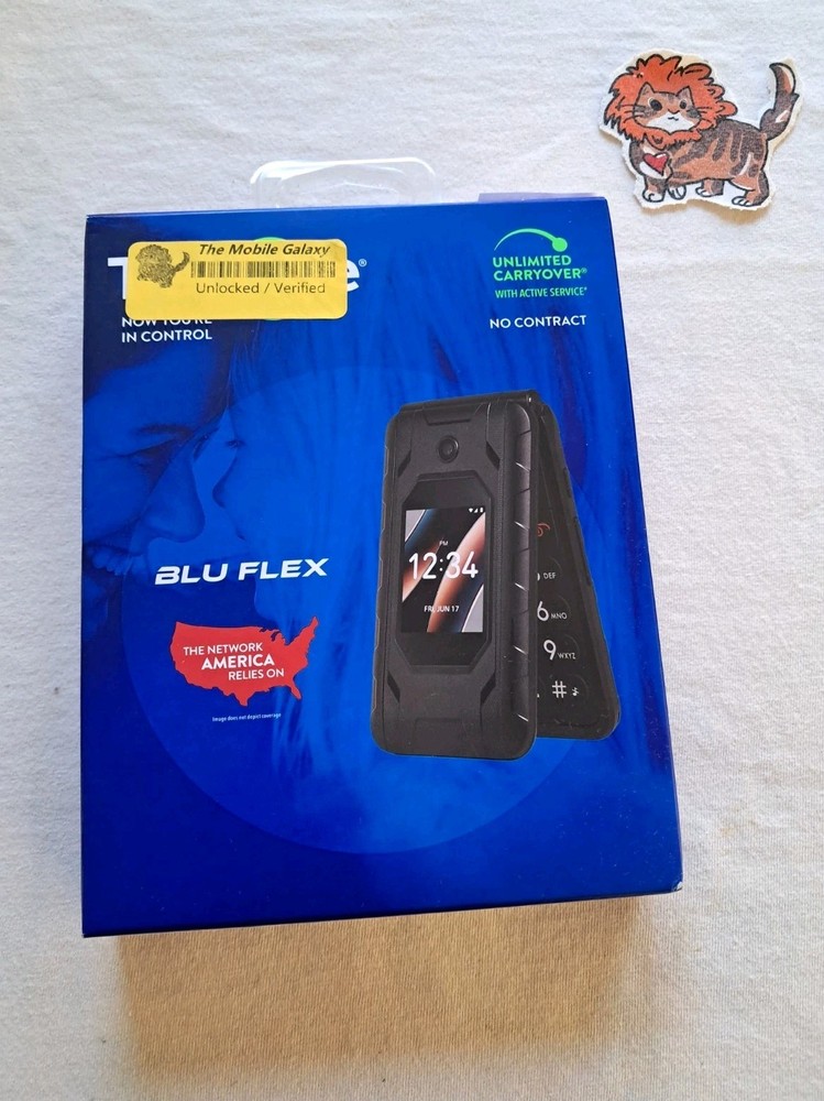 Unlocked flip phone BLU FLEX B300V 8GB fits CDMA & GSM Read