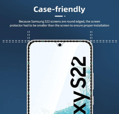 Samsung Galaxy S22 Screen Protector Tempered Glass Bubble Free 3Pac Anti Scratch