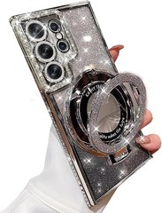 Glitter Magnetic Case for Samsung Galaxy S26 Ultra, Cute Bling Rhinestone Cover