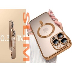iPhone 14 Pro Max Case with Privacy Screen Protector & Full Camera Cover, Gold