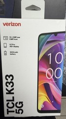 TCL K33, 5G, 64GB, Space Gray – Verizon Prepaid Smartphone – Brand New