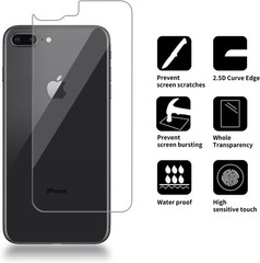 3PCS Glass Back Screen Protector for iPhone 8 Plus / 7 Plus 5.5 Inch Scratch Res