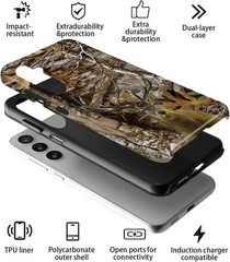 Samsung Galaxy A17 5G Case, 2 Layer Hard Shell Silicone Cover 2 in 1 Shockproof