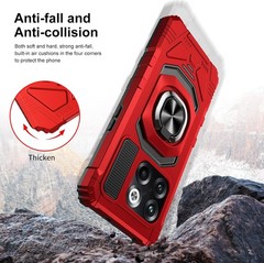 Case for OnePlus 10T 5G with Screen Protector Tempered Glass and Ring Kickstand
