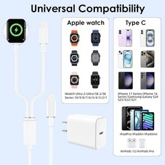 2-Pack Fast Charger Type C Block for iPhone 17/16/15 Pro Max Plus 6Ft