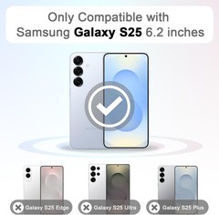 Samsung Galaxy S25 Case, Heavy-Duty Shockproof Hard Plastic Bumper + Soft Silico