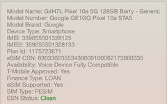 Google Pixel 10a – 128GB Black T-Mobile #H85
