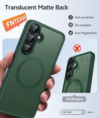 For Samsung Galaxy S25 Case w/Military Grade Shockproof, Translucent Matte Cover