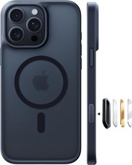 iPhone 16 Pro Case Translucent Matte Black | Military Grade Drop Protection, Sli