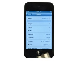 Apple iPod Touch 4th Gen MC540LL/A 8GB Black iOS 6.1.6 Wi-Fi MP3 Player