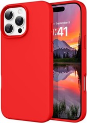 Case for iPhone 16 Pro Max 6.9” Smooth Liquid Silicone Soft Gel Rubber Cover Re