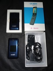 MINT Alcatel GO FLIP 4044W T-Mobile BLUE Flip phone🔥 NICE SET‼️Open box +1
