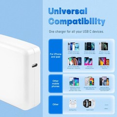 96W USB-C Fast Charger Adapter for MacBook Air 13″ & MacBook Pro 16″ 6.6ft