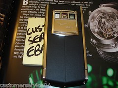 Genuine Vertu Ti Android Luxury Cell Phone Titanium with Black Leather RARE
