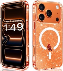iPhone 17 Pro Max Case Glitter Magnetic, Sparkly Anti-Scratch Shockproof Cover