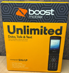 BOOST MOBILE Coolpad SNAP Flip Phone Black NIB 3312A