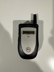 Motorola i90 C Silver/Navy Nextel Cell Phone SIM, W/ Battery No Charger