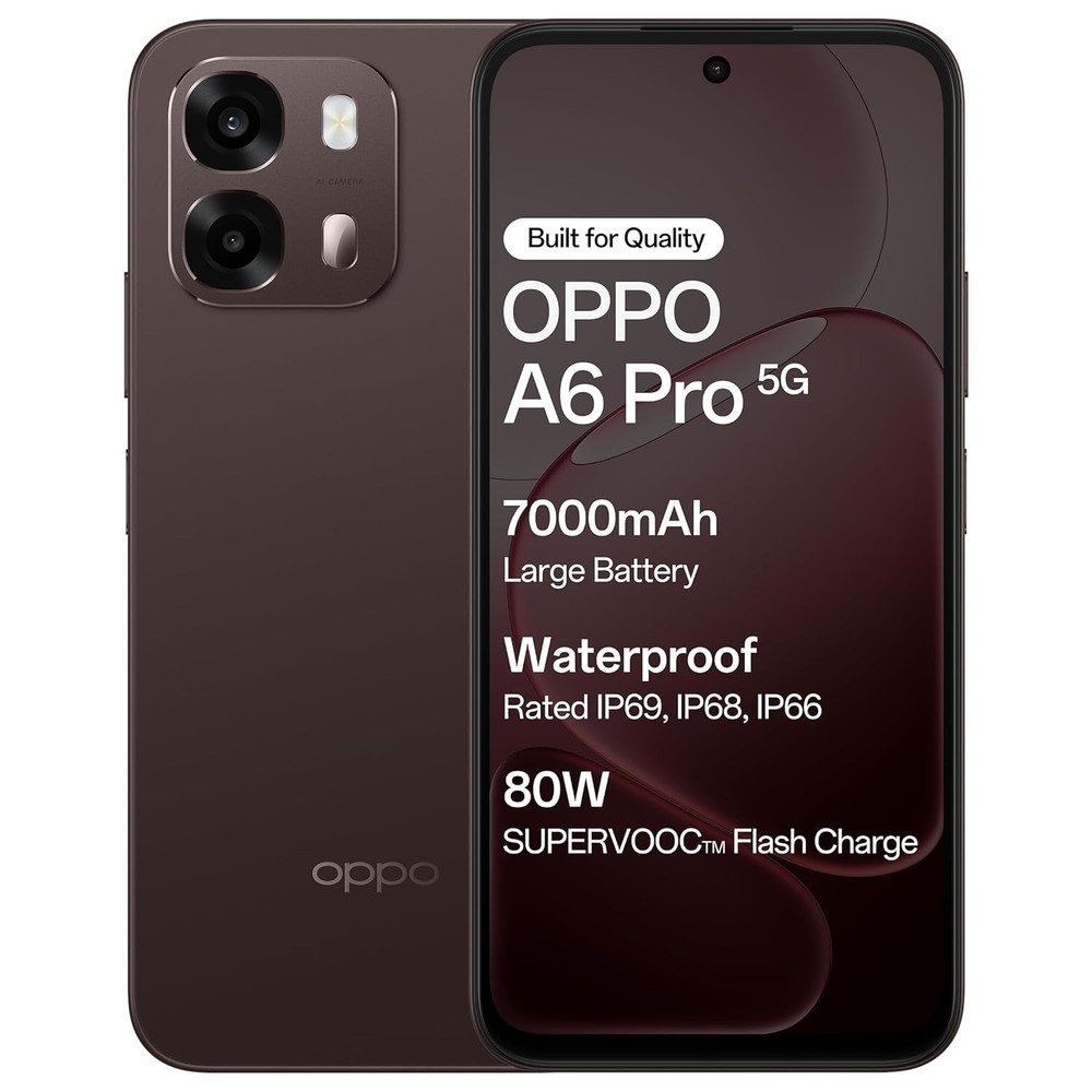 Oppo A6 Pro 5G (Brown, 8GB RAM, 128GB Storage)Dimensity 6300 Global Version.