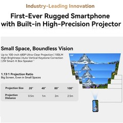 Blackview XPLORE 2 Projector 5G Rugged Phone Android 15 Mobile Waterproof Unlock