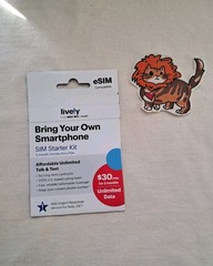 Lively SIM kit with 3 Month service Unlimited Talk Text & Data runs on Verizon