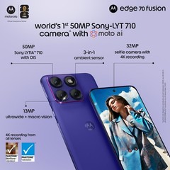 MOTOROLA Edge 70 Fusion (Blue , 12+512GB) Snapdragon® 7s Gen 4 SmartPhone.