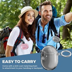Clip Lock Case for Google Pixel Bud Pro & Pixel Buds Pros 2 Clear Soft TPU Cover