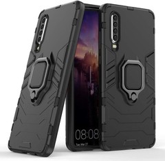 Phone Case for Huawei P30 with Tempered Glass Screen Protector and Kickstand