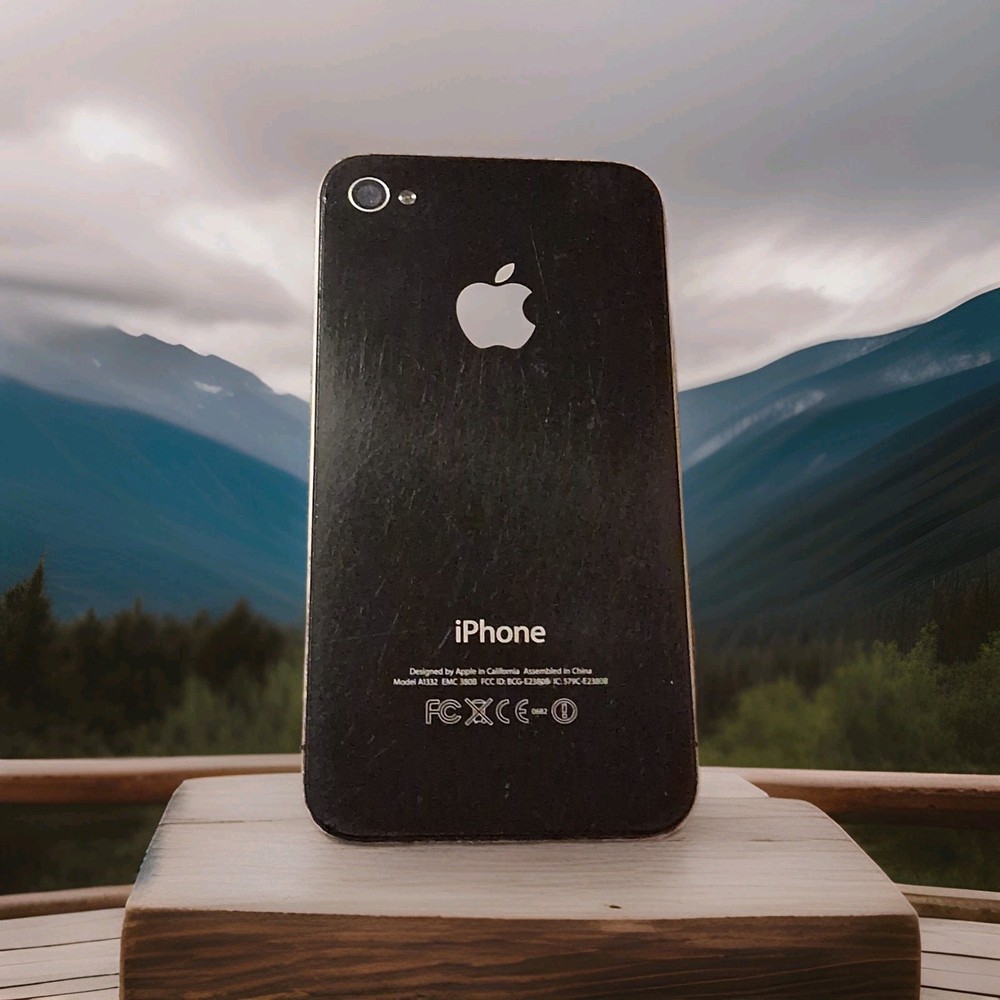 Apple iPhone 4 A1332 Black GSM Bar Phone Single SIM Wi-Fi BT GPS 5MP screen 🔒