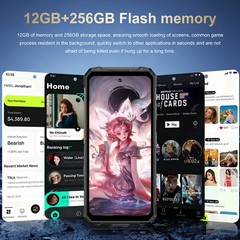 Rugged Smartphone S26 Ultra 12+256G Unlocked Cell Phone Dual SIM 5G 10000mAh NFC