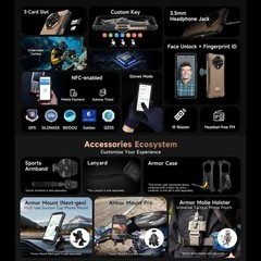 Ulefone Armor X16 Pro 8GB 256GB Unlocked Rugged Phone Night Vision IP68 IP69K