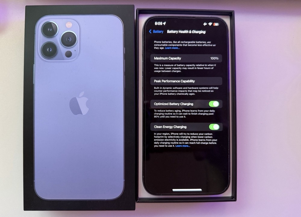 Essentially NEW iPhone 13 Pro Max, 128 GB, 100% BH, Sierra Blue