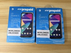 LOT 2 -UNLOCKED-LG Phoenix 5 16GB 5.7″ Android Smartphone AT&T Prepaid (Silver)