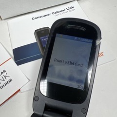 Consumer Cellular Link 1st Gen Z2332CC 8GB Gray Flip Phone GSM Unlocked
