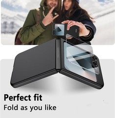 2X Screen Protector for Samsung Galaxy Z Flip 7 FE/Z Flip 6 Case, Black