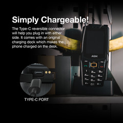 AGM M6 Rugged Feature Phone Large Button Large Font Basic Seniors Phone No WiFi