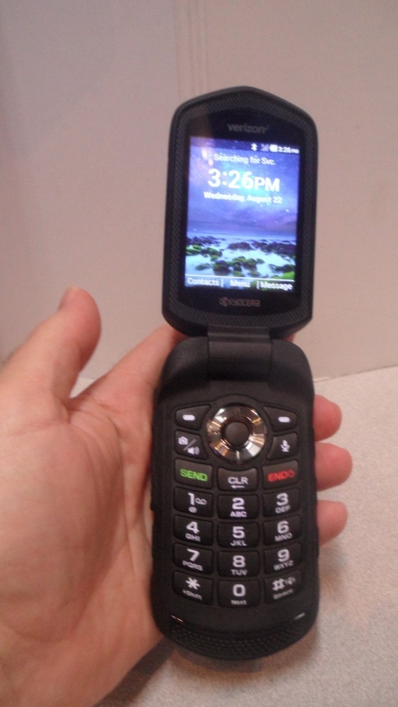 Kyocera DuraXV 4G LTE E4610 16GB Black Verizon RUGGED Flip Phone EXCELLENT