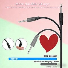 2 Pack 2.5mm Massager Charger, DC Charger Replacement Cable, 2.65ft USB-A & USB-