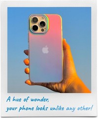 Hue – for iPhone 15 Pro Case – Iridescent Shockproof Cover with Color Changing E