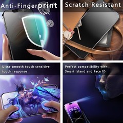 2PCS Matte Privacy Anti-Spy Screen Protector for iPhone X/XS/11 Pro 5.8 Inch Ful