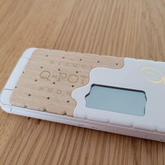 docomo × Q-pot. SH-04C feature phone main unit Sharp Biscuit white milk Japan