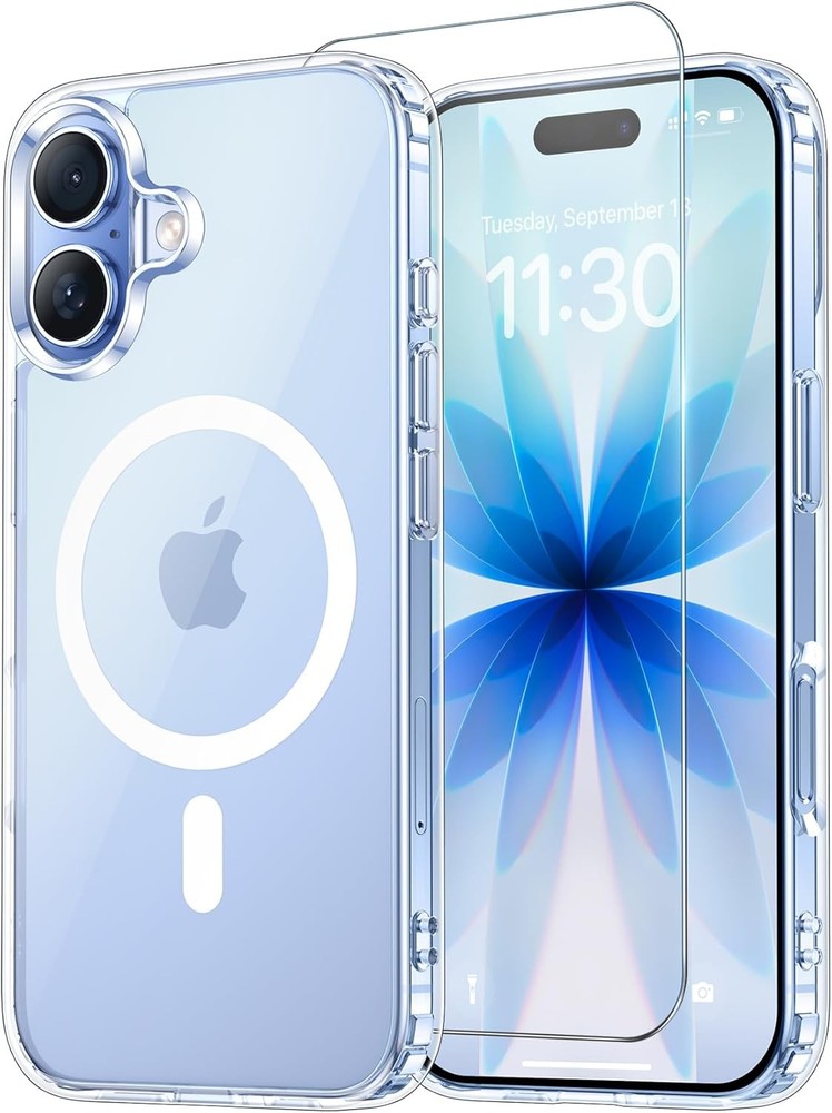 Clear Case & Screen Protector for iPhone 17 with Anti-Yellowing Military-Grade P