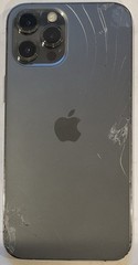 USED GSM UNLOCKED, GRAPHITE iPhone 12 PRO MAX, 256GB A2342 MG9F3LL/A FOR REPAIR
