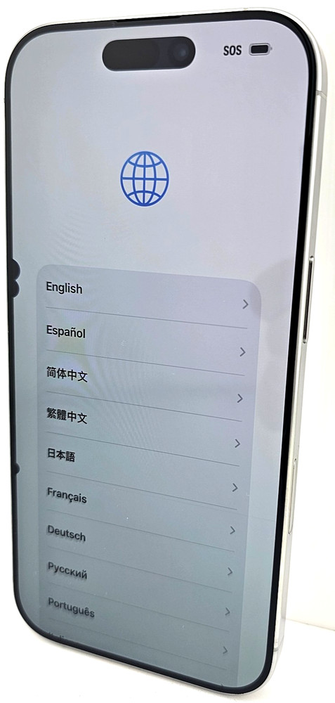 Apple iPhone 16 Pro – A3083 – Unlocked – 512GB White Titanium *BLACK SPOTS*