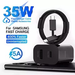 35WSuper Fast Charger Duo Wall Charger USB-C Type C&Cable For Samsung for huawei